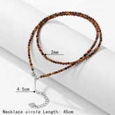Elle Natural Stone Colorful Layering Choker Necklace